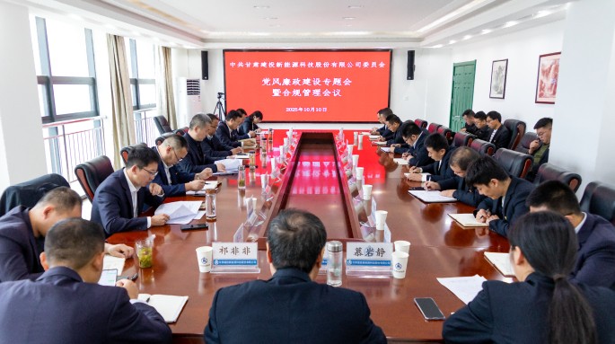 甘肅建投新能源公司召開(kāi)黨風(fēng)廉政建設(shè)專(zhuān)題會(huì)暨合規(guī)管理會(huì)議